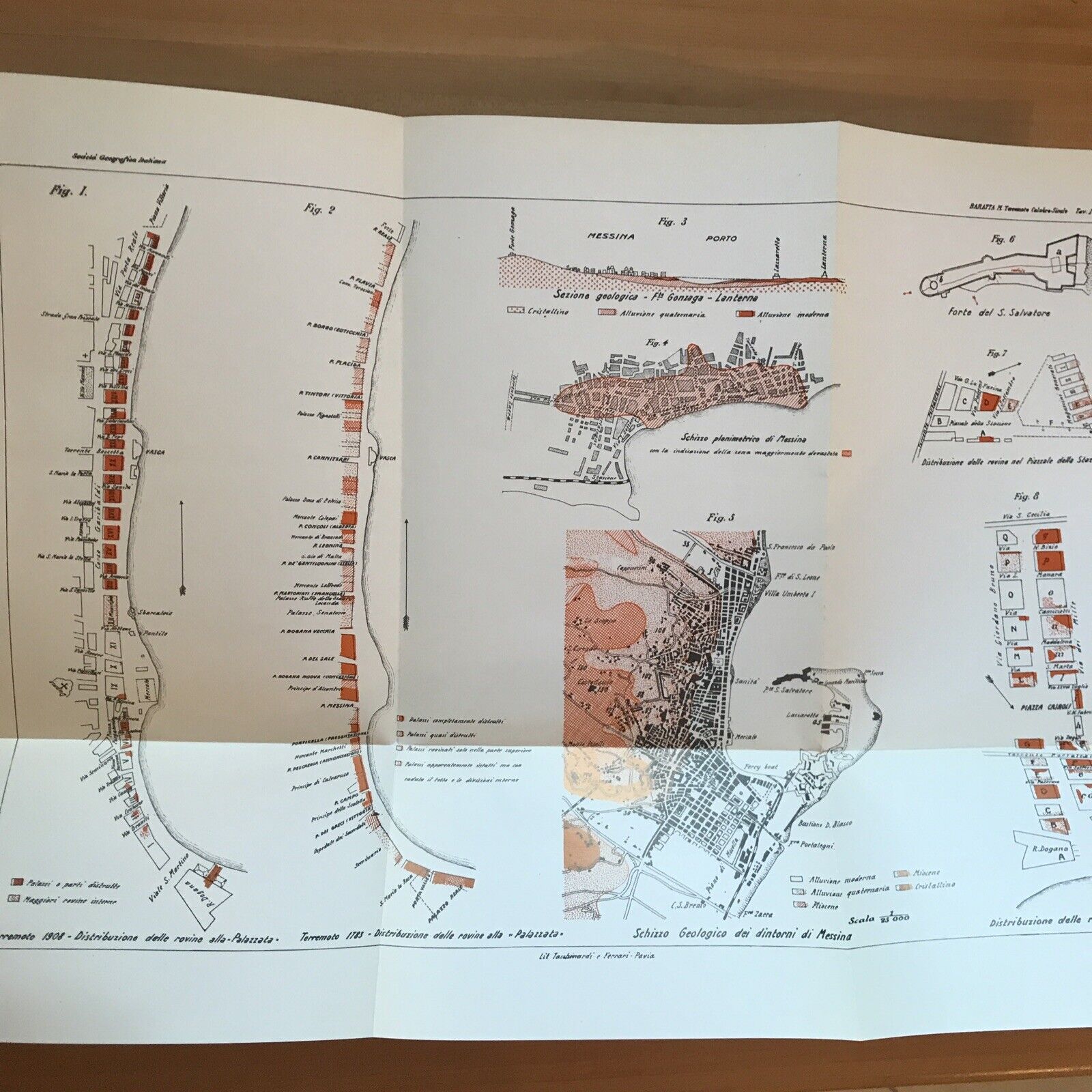 LA CATASTROFE SISMICA CALABRO MESSINESE, Mario Baratta - Arnaldo Forni + tavole#