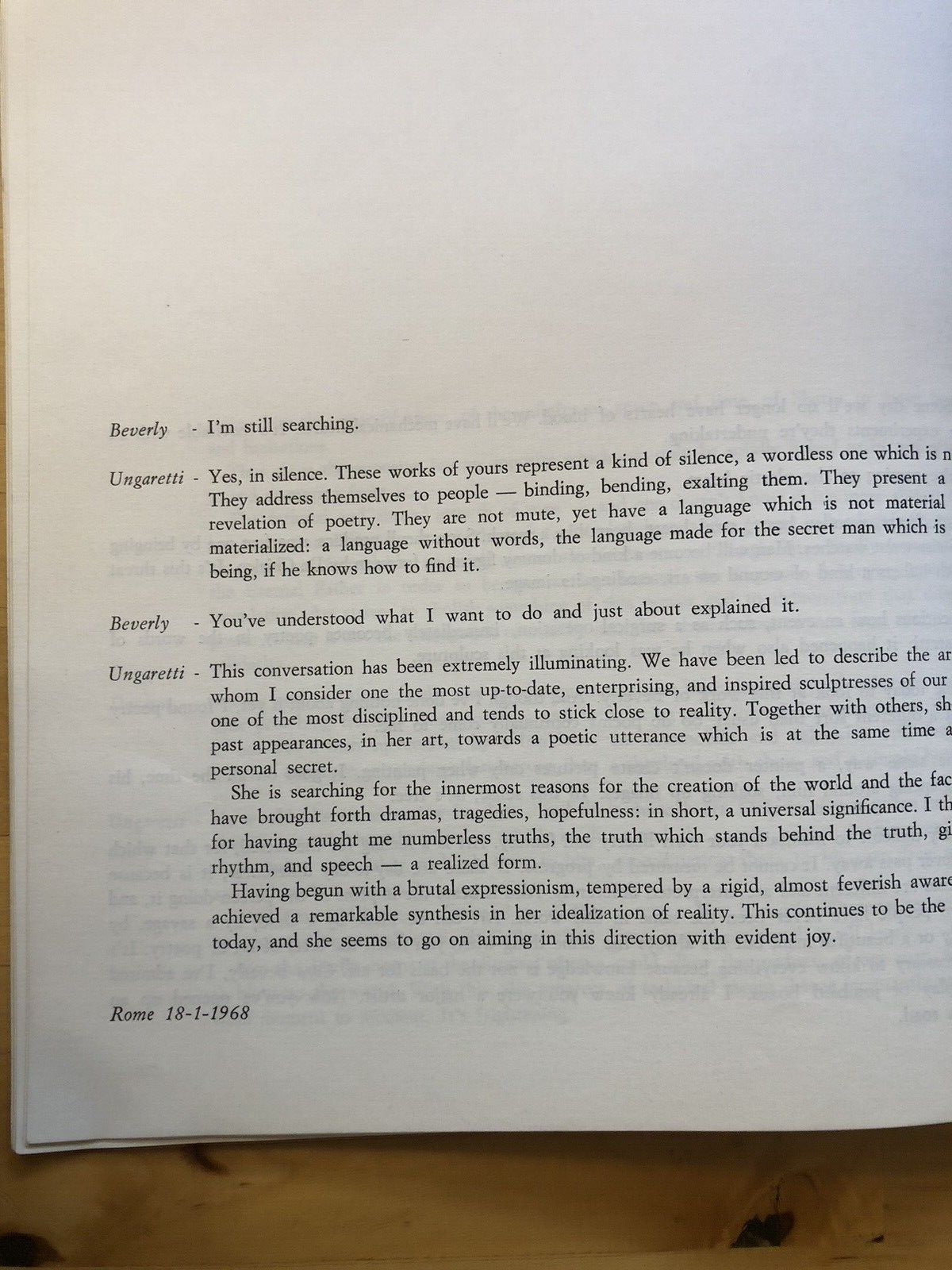 Beverly Pepper, Marlborough Roma 1965/1968 Galleria d'arte Marlborough