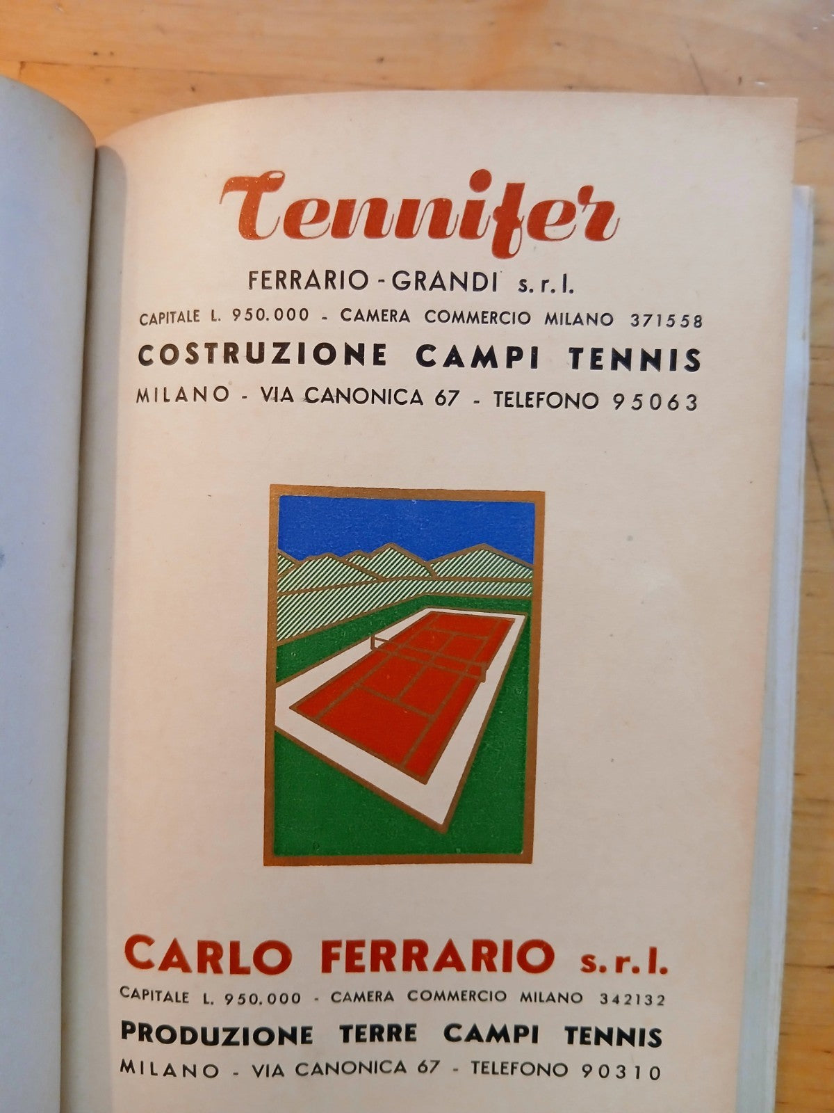 Federazione Italiana tennis annuario 1954