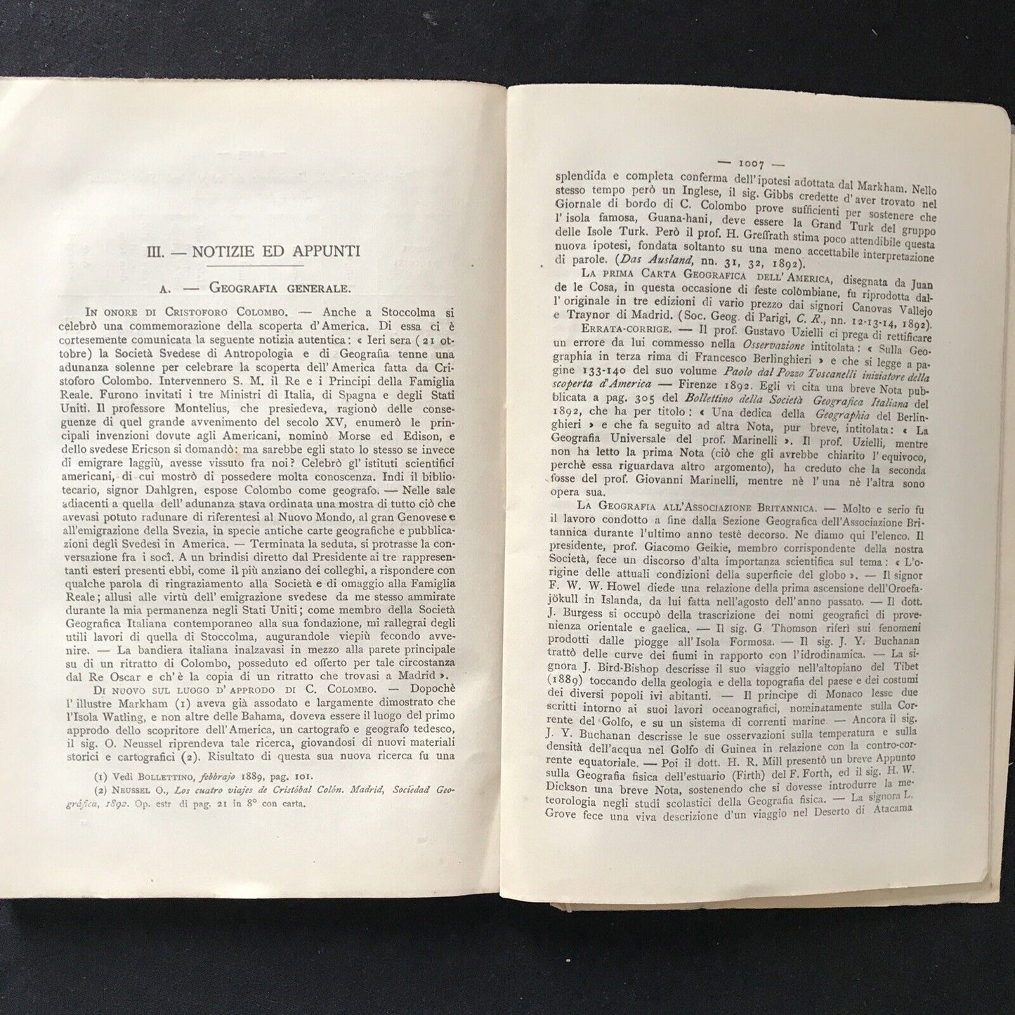 BOLLETTINO DELLA SOCIETÀ GEOGRAFICA ITALIANA serie III VOL. V 1892