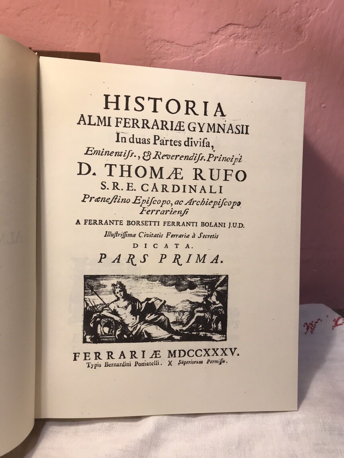 Historia Almi Ferrariae Gymnasii, F.Borsetti, F. Bolani. Forni Editore, 2 Volumi