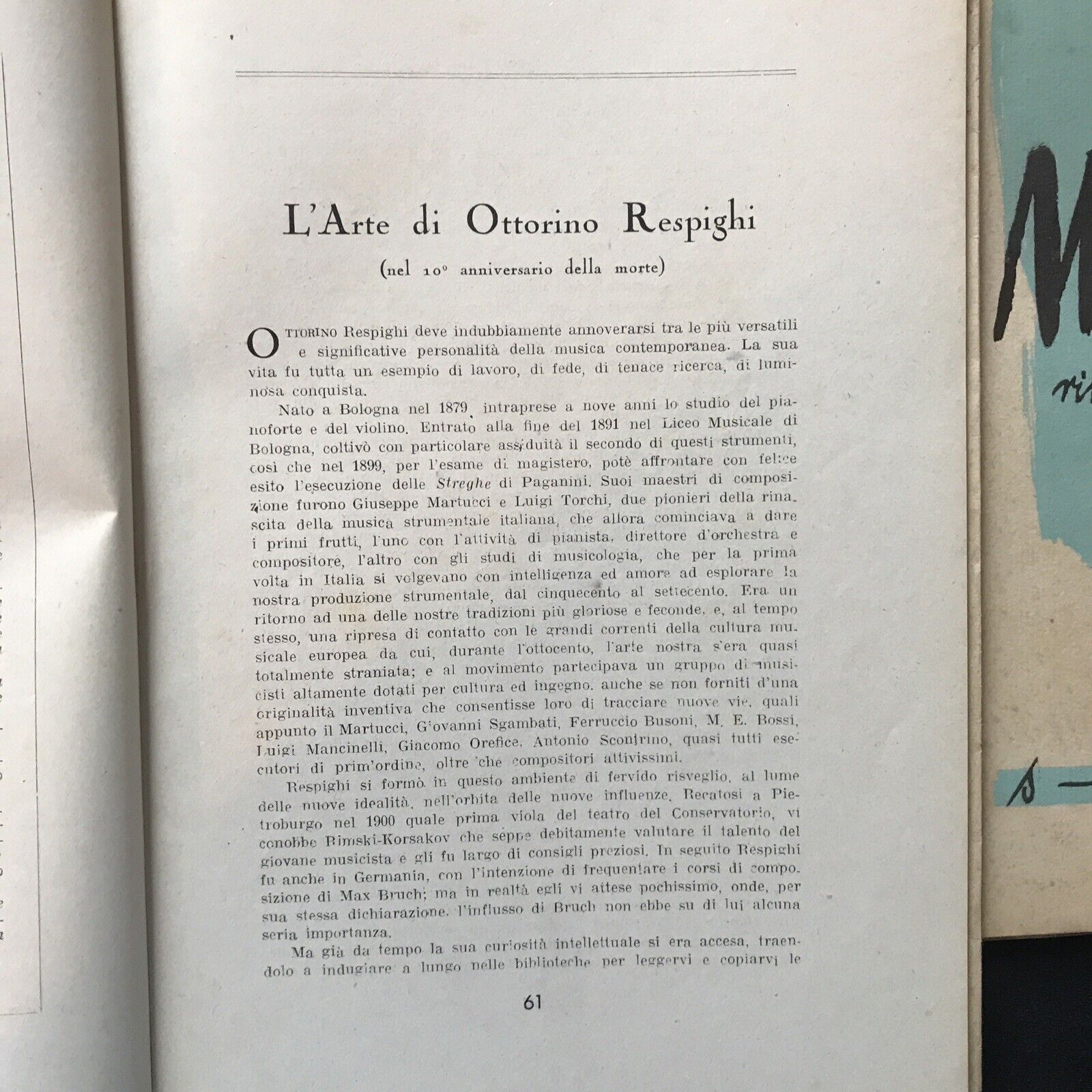 GLINSKI MATTEO - MUSICA rivista internazionale 1946 - 3 VOLUMI