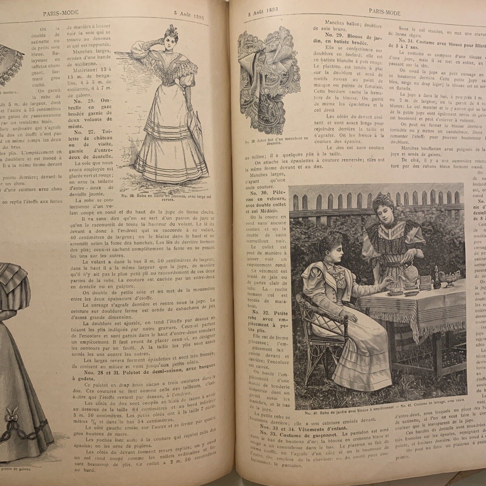 PARIS MODE antique french fashion magazine. Mode français 1893. 24 issues