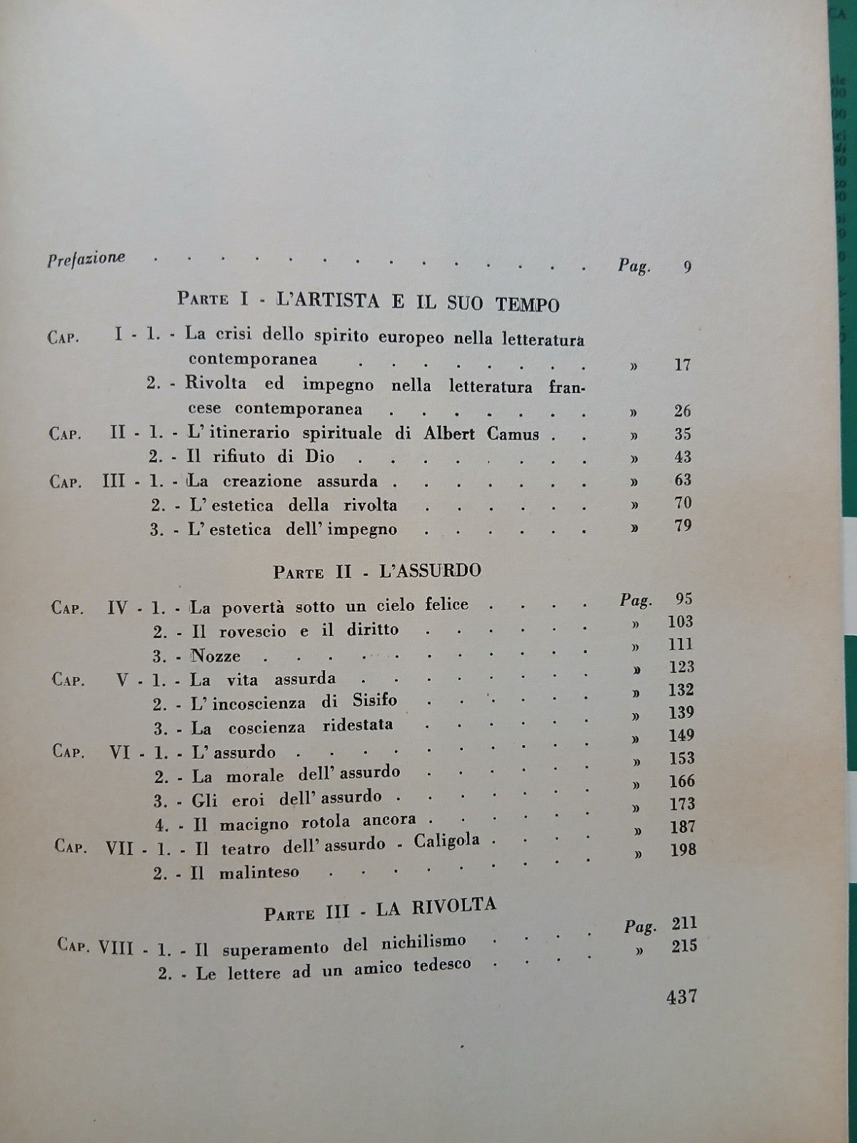 Uomo in rivolta Albert Camus Vera Passeri Pignoni Cappelli ed Scienze Umane 1965