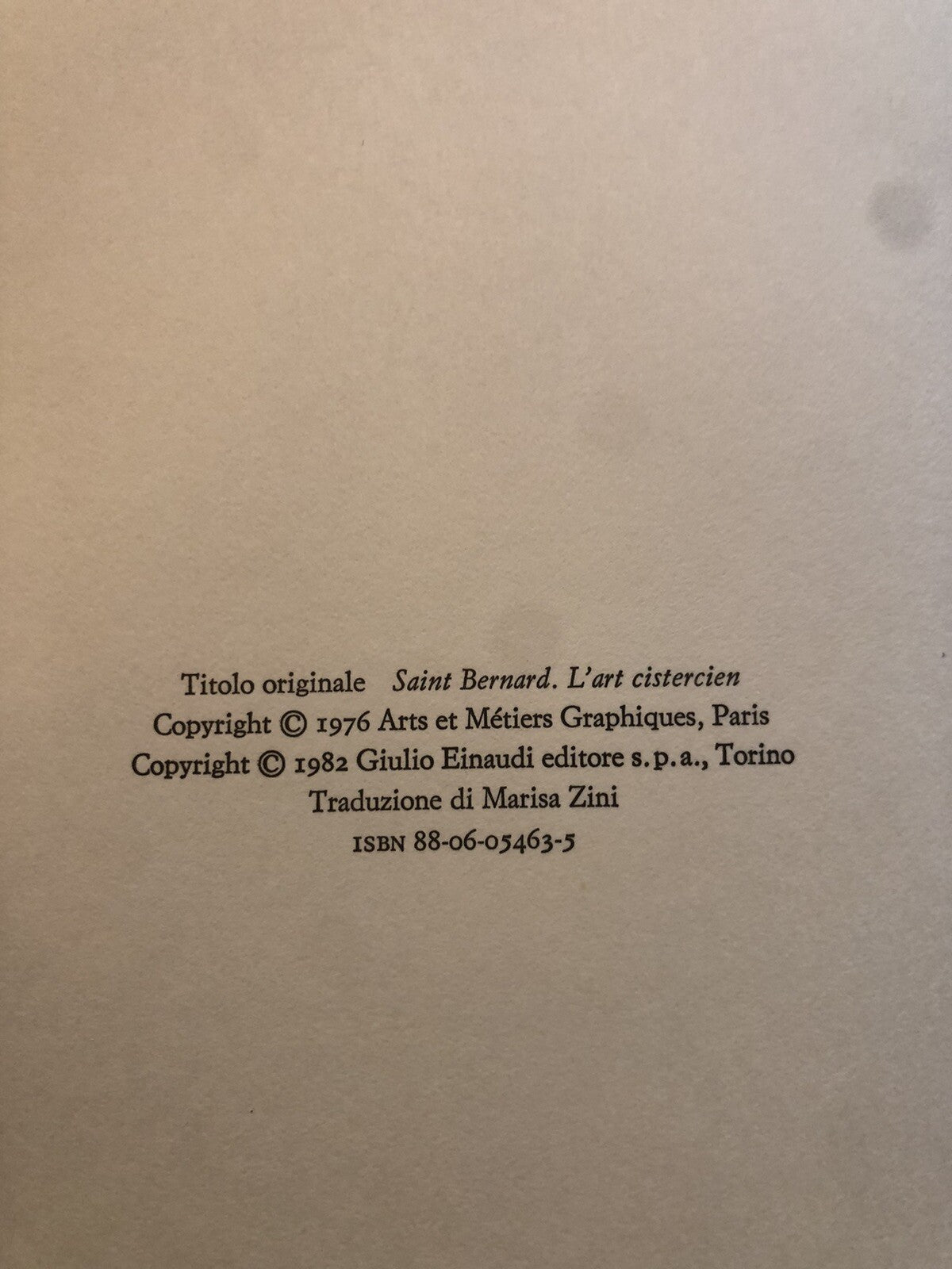 San Bernardo e l'arte cistercense, Georges Duby. Einaudi 1982