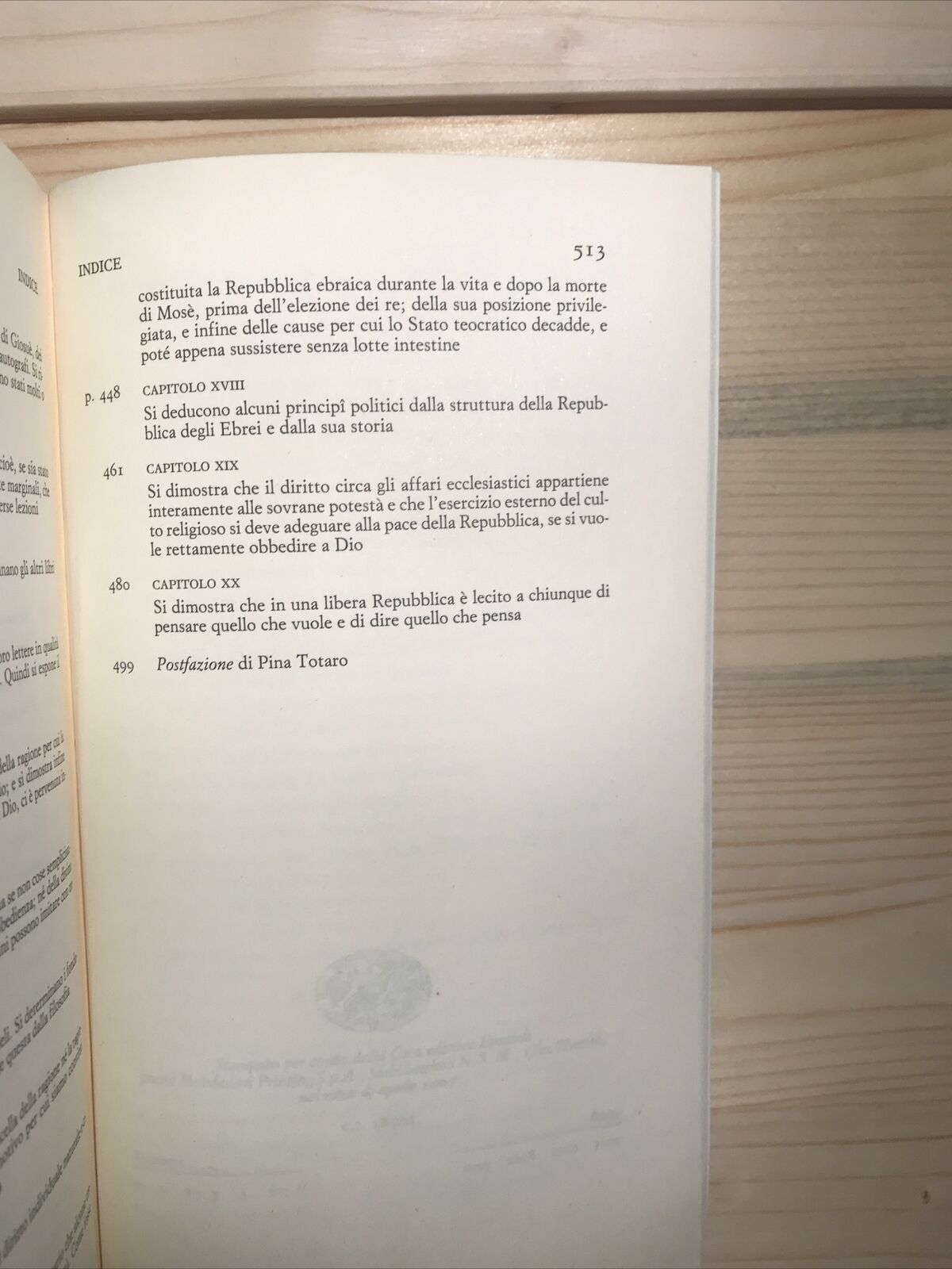 TRATTATO TEOLOGICO-POLITICO. Baruch Spinoza. Piccola biblioteca Einaudi 2010 #