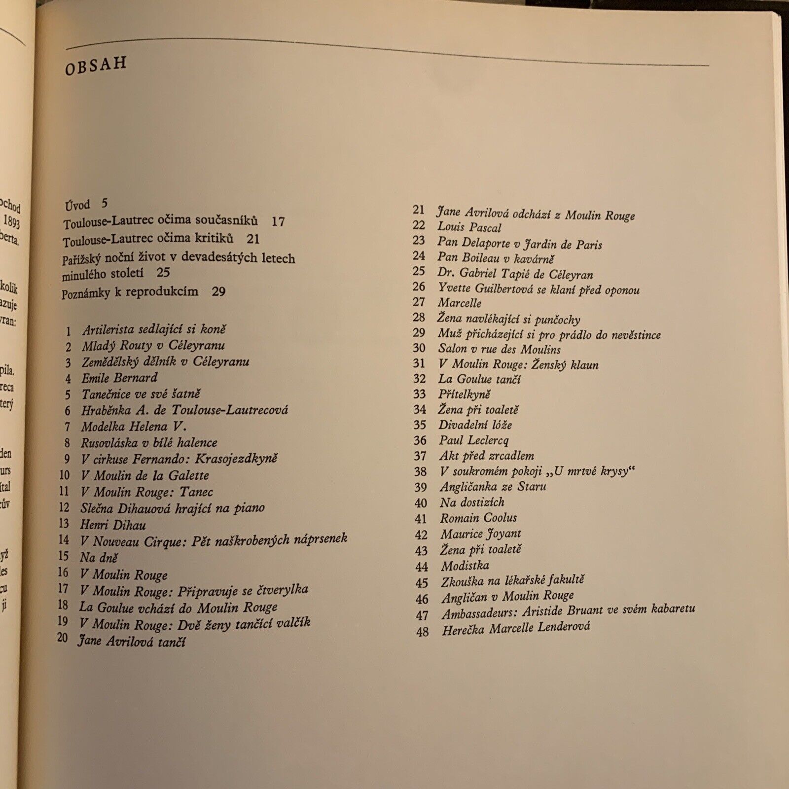 TOULOSE LAUTREC. ODEON. nakladatelství krásné. Denys Sutton 1968