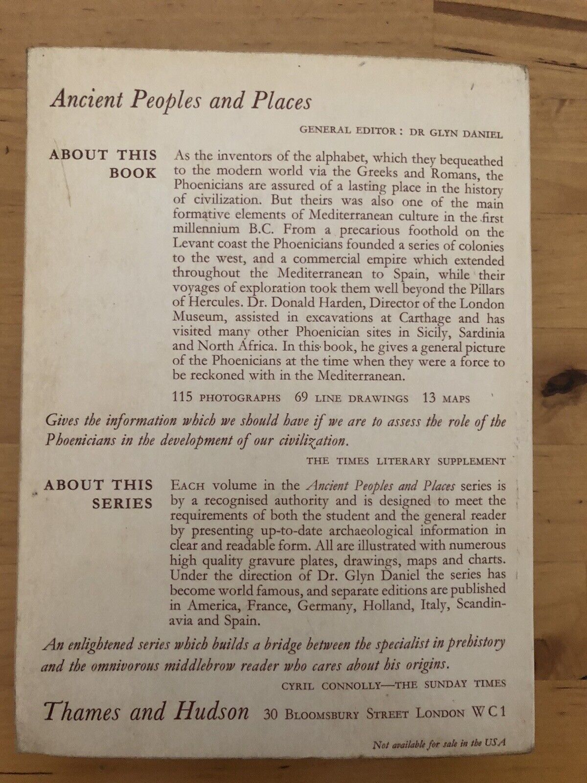 THE PHOENICIANS - DONALD HARDEN, Thames and Hudson 1963