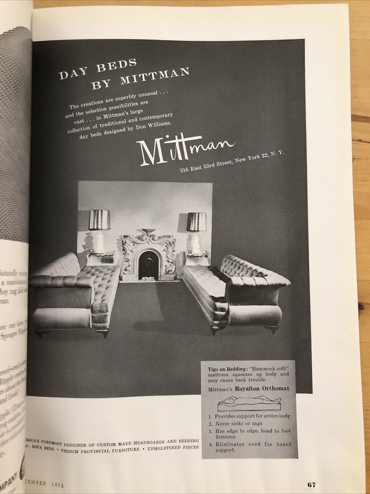 INTERIORS MAGAZINE DECEMBER 1952. Interiors, design, architecture. Olga Gueft