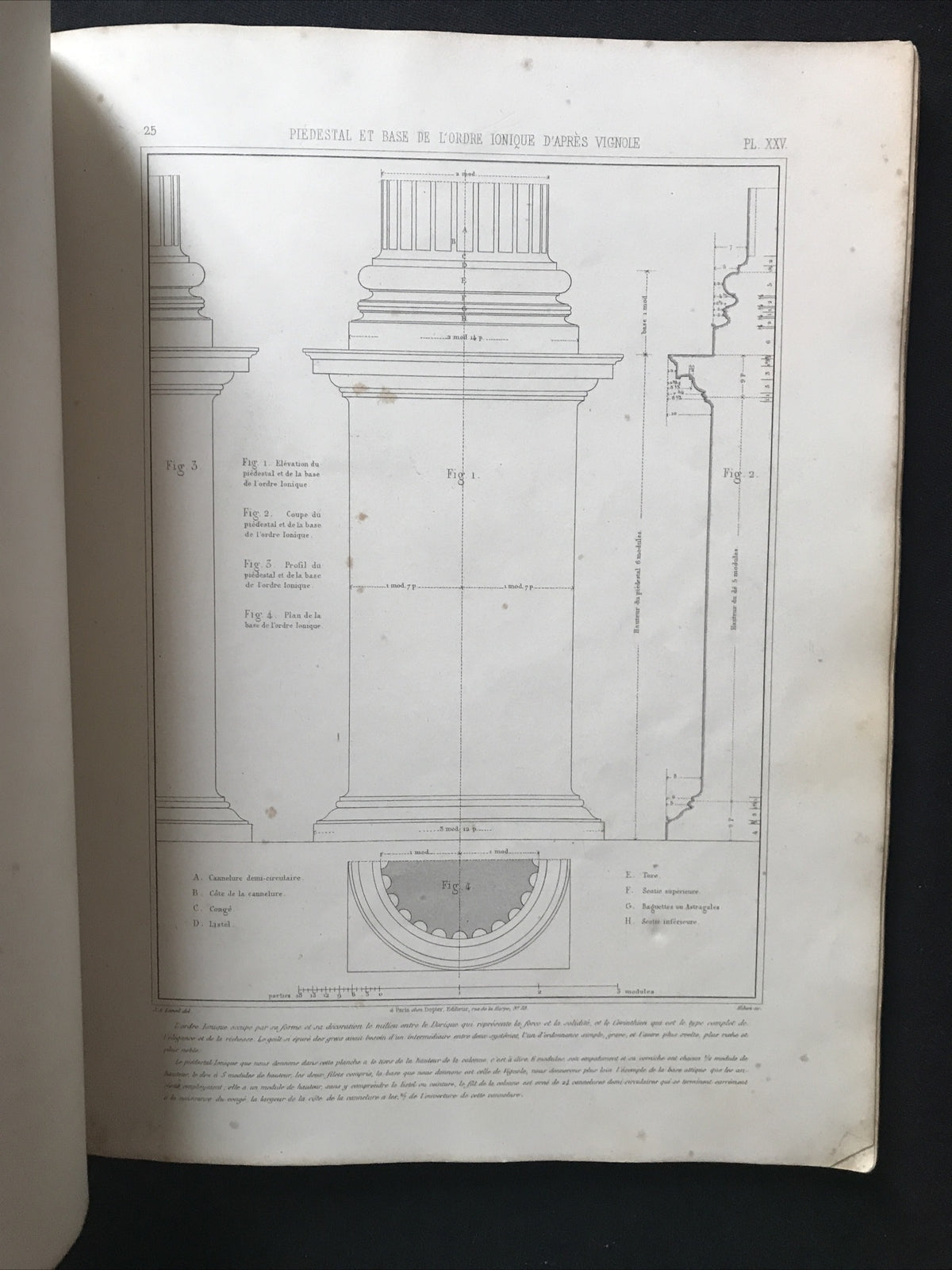 Traité élementaire D'ARCHITECTURE étude cinq ordres, 5 ordini Architetto Vignola