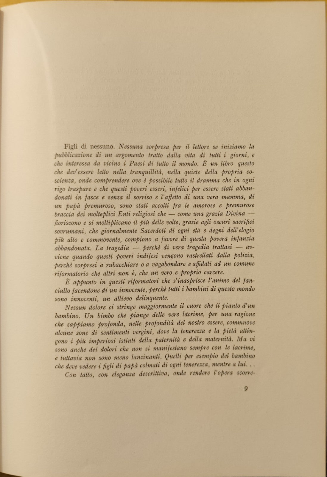 I figli di nessuno problemi sociali E. Tingralli, 1959 istituto editoriale nazio