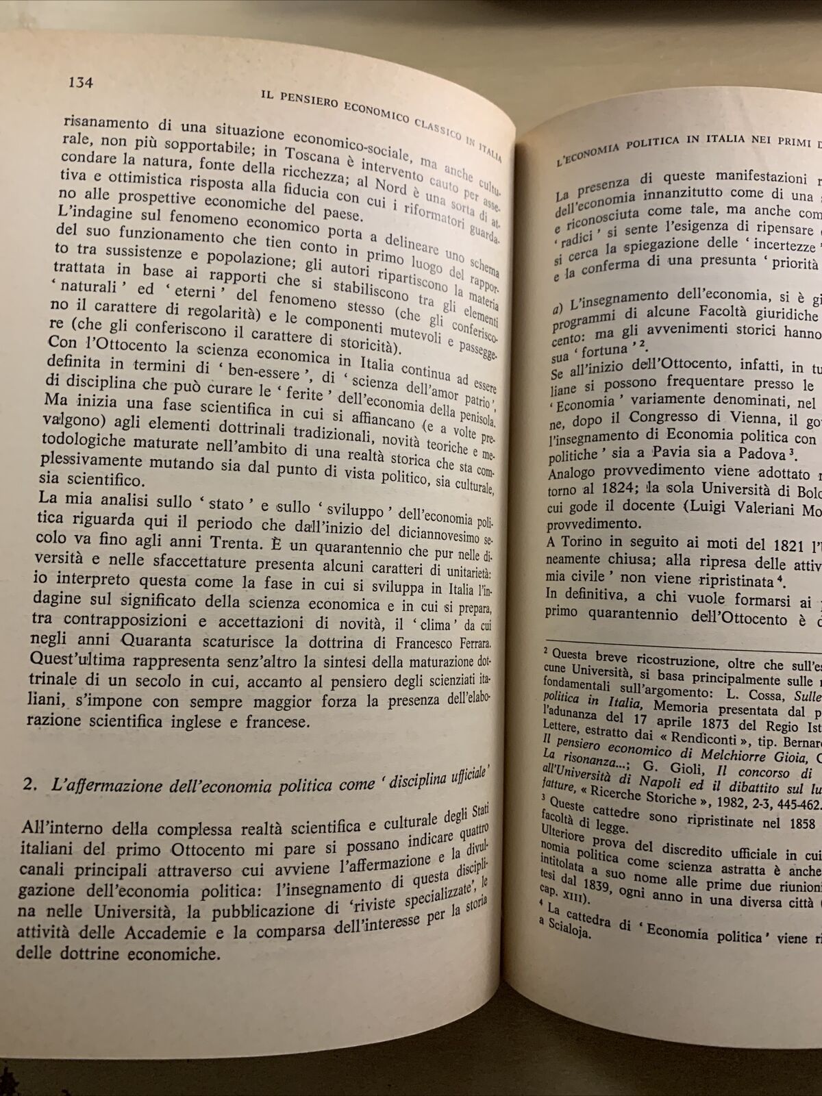 Il pensiero economico classico in Italia 1750-1860. Daniela Parisi Acquaviva