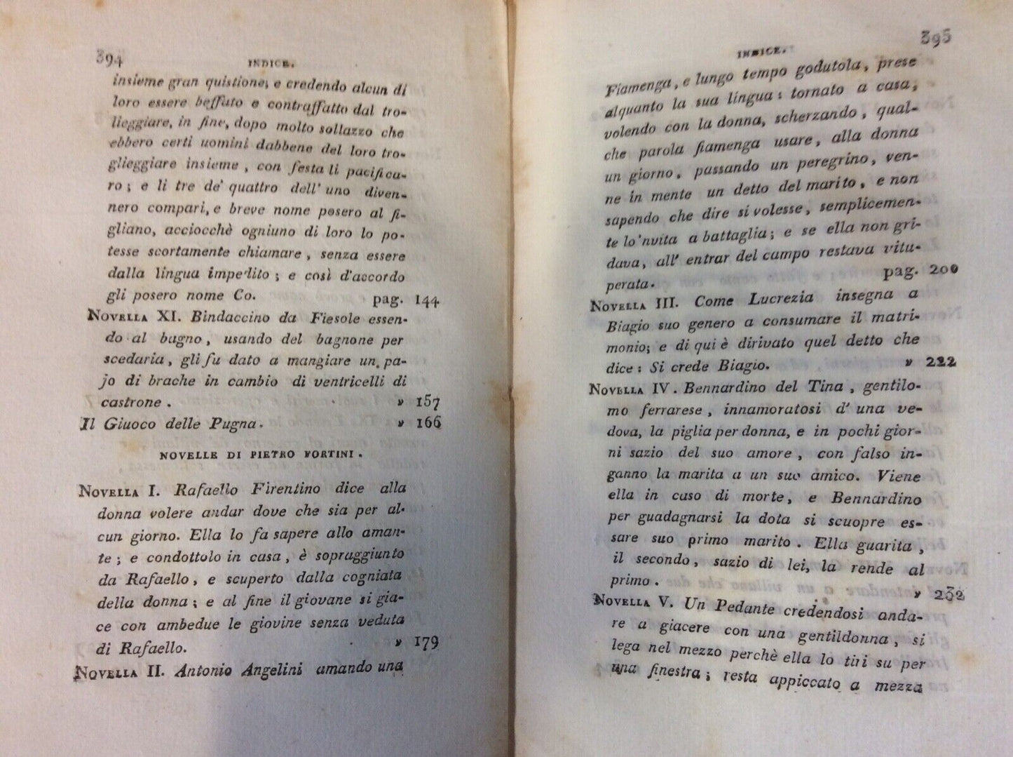 Raccolta de' novellieri Italiani, Novelle autori senesi FORTINI, SERMINI, 1815