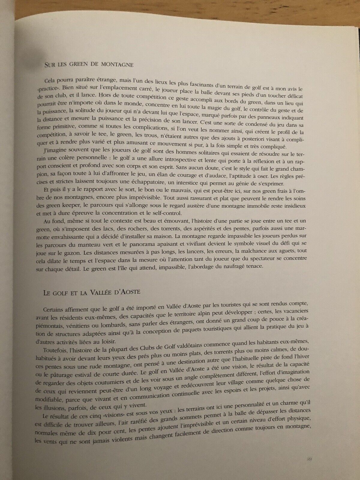 GOLF IN VALLE D'AOSTA - FRANCISCO DE SOUZA, MUSUMECI EDITORE 2003