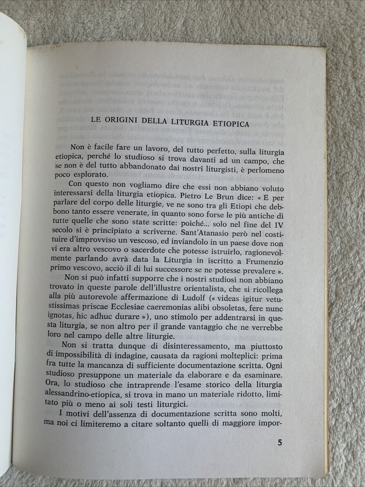 Etiopia - Breve storia della Liturgia Etiopica. Abba Pietros Hailu' 1978