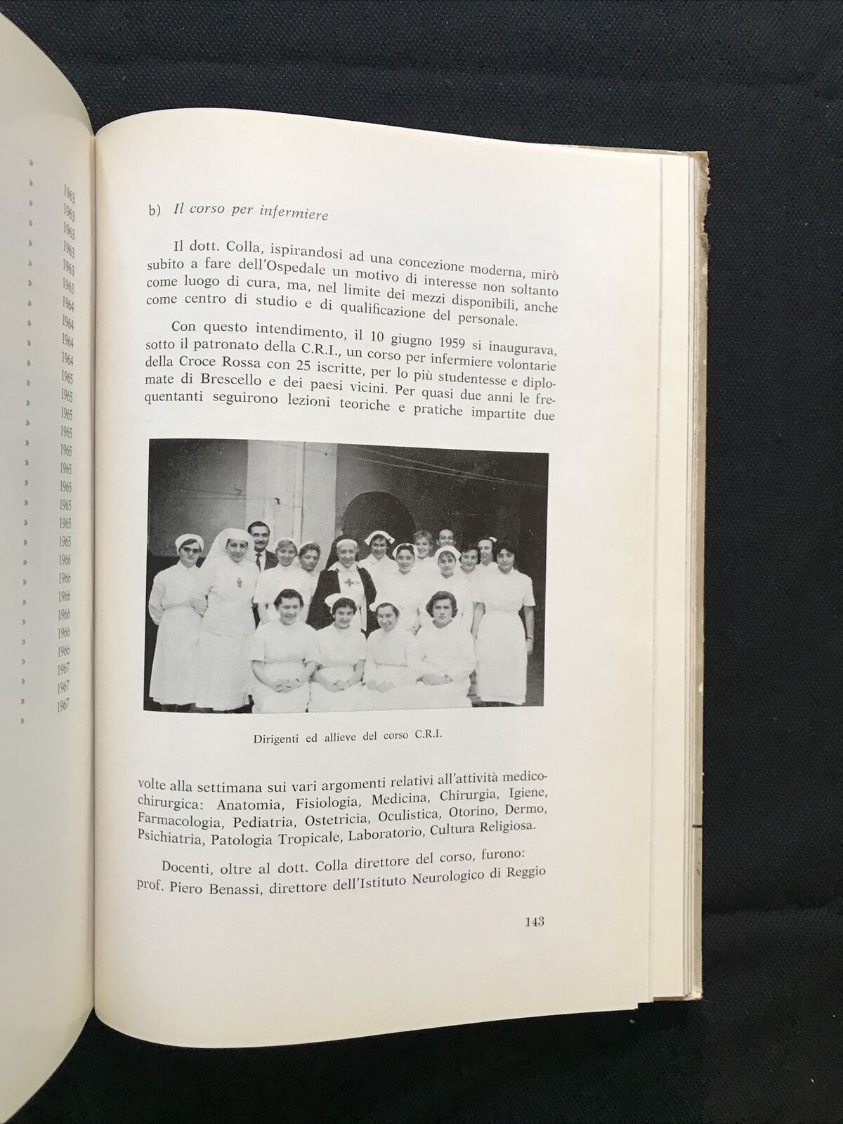L'OSPEDALE DI BRESCELLO nella storia ospitaliera, Fernando Menozzi 1968