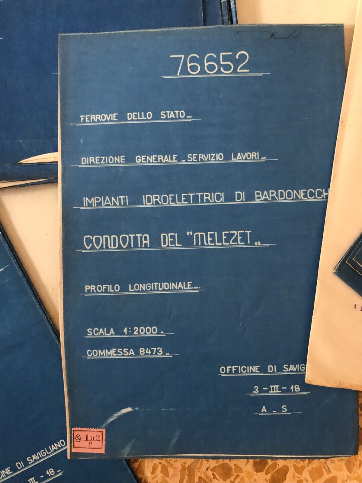 FERROVIE DELLO STATO - BARDONECCHIA impianti idroelettrici 1918