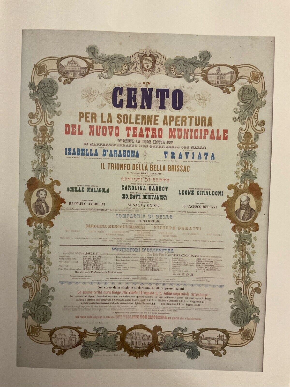 Comune Di Cento - Il Teatro E La Città, Teatro Comunale Giuseppe Borgatti ￼