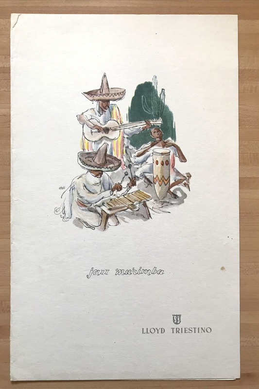 LLOYD TRIESTINO -  opuscolo pubbl., pubblicità vintage NAVE DA CROCIERA 1963