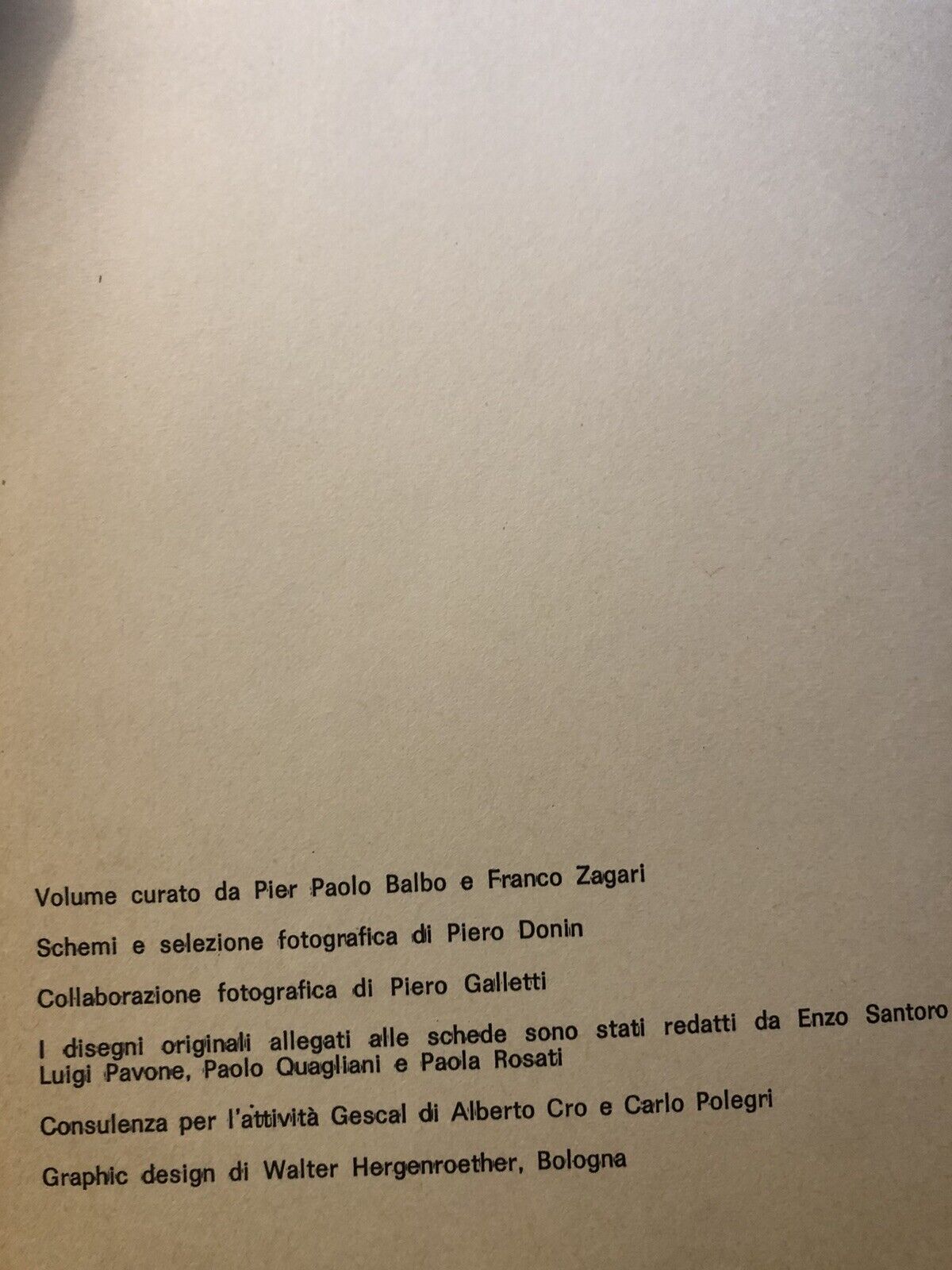 L'intervento pubblico nei centri storici, P.P. Balbo, Zagari, il Mulino 1973
