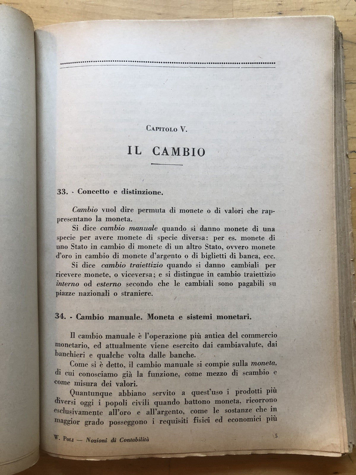 Manuale di contabilità per l'autodidatta - Walter Poli, Ed. Giulio Vannini 1942