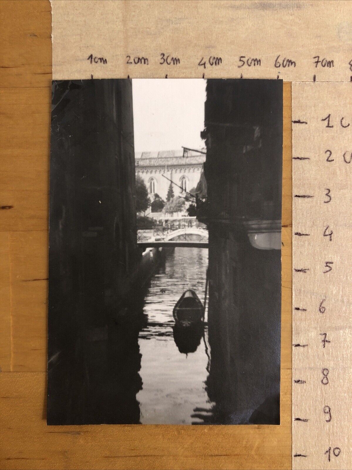 Fotografia VENEZIA originale 1958, 6x9cm, scorcio del canale
