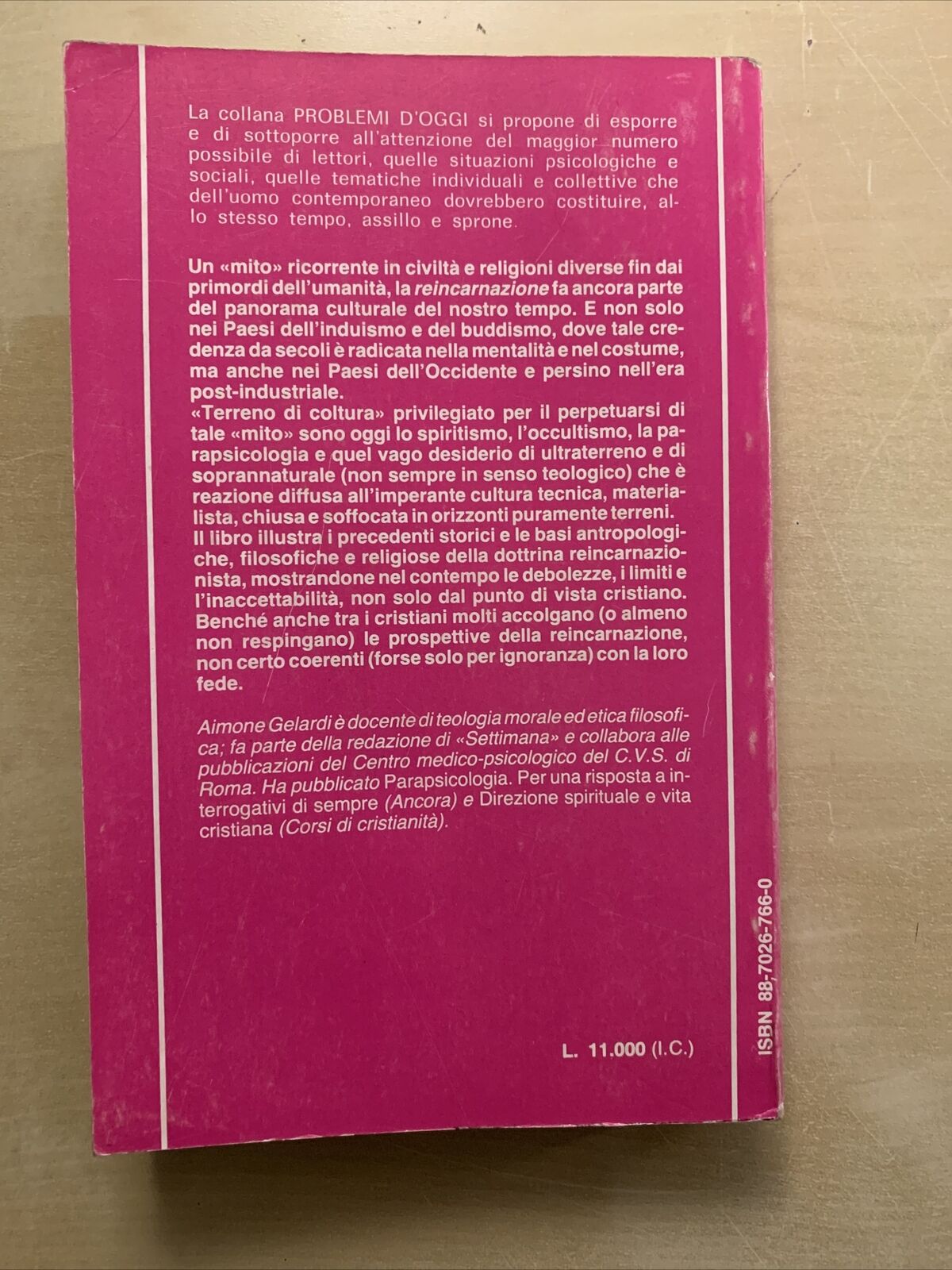 REINCARNAZIONE UN MITO CHE RINASCE - Aimone Gelardi. Edizioni Messaggero 1987 #