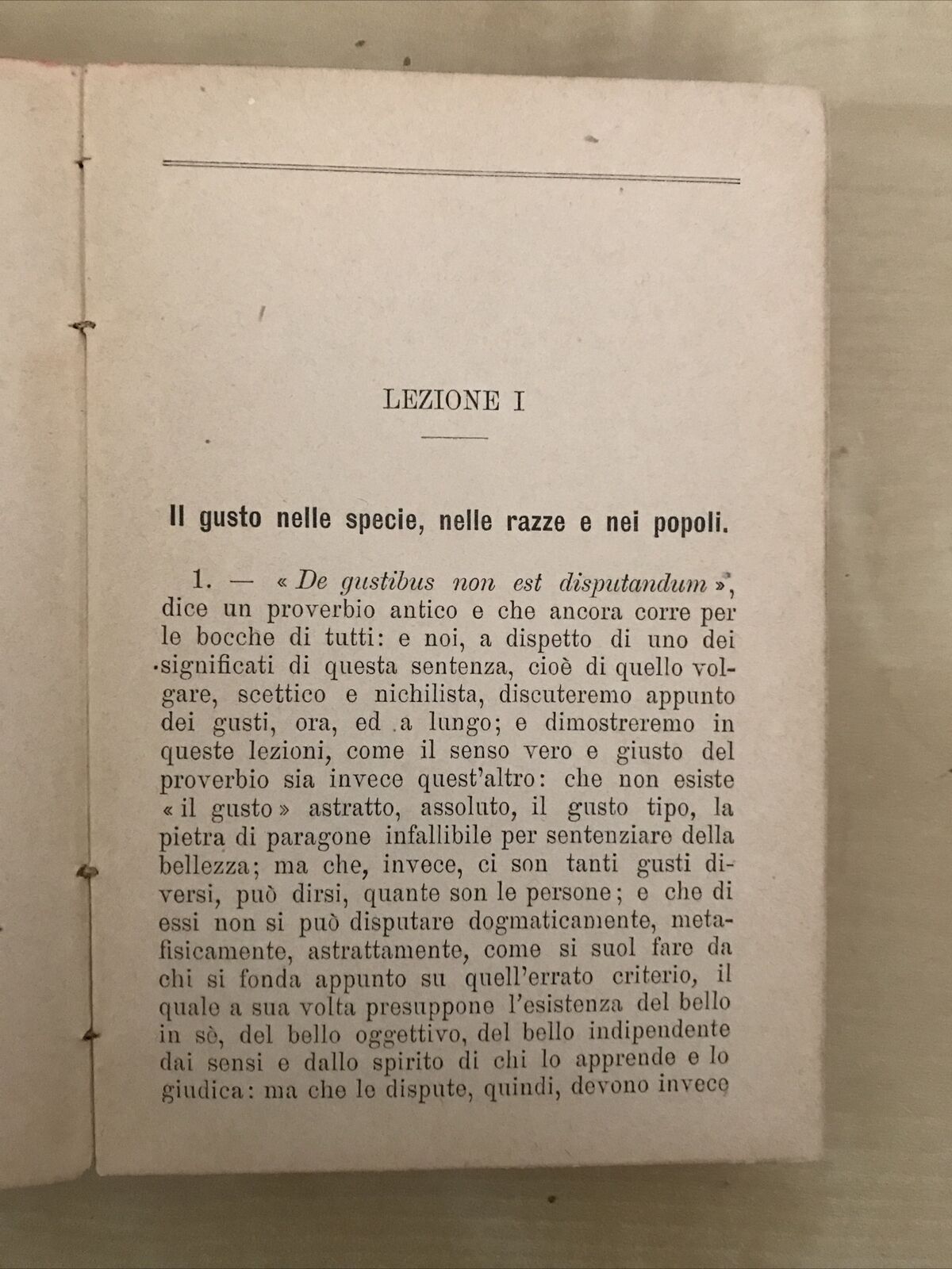 L'ESTETICA lezioni sul gusto, Mario Pilo, Manuali Hoepli 1906