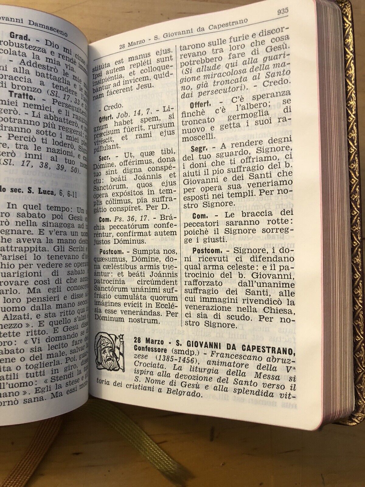 Messale quotidiano latino-italiano D. V. Franco edizione liturgiche 1956