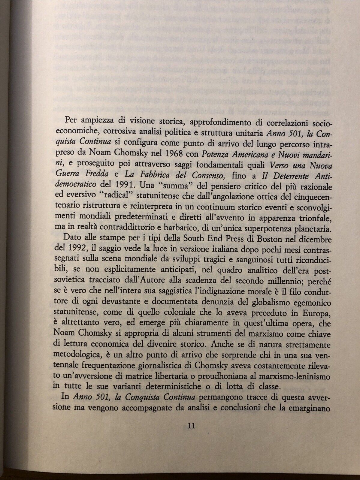 . . Imperialismo dal genocidio coloniale ai giorni nostri - Anno 501. N. Chomsky