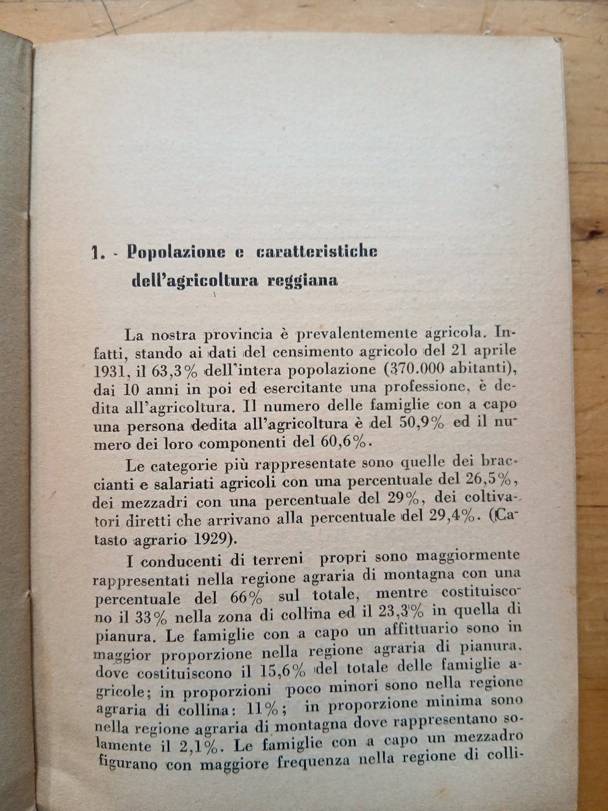 I lavoratori dei campi ed il problema agrario della provincia di Reggio Emilia