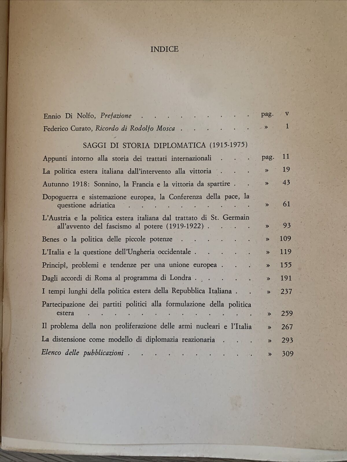 LE RELAZIONI INTERNAZIONALI NELL'ETÀ CONTEMPORANEA - RODOLFO MOSCA 1981 #