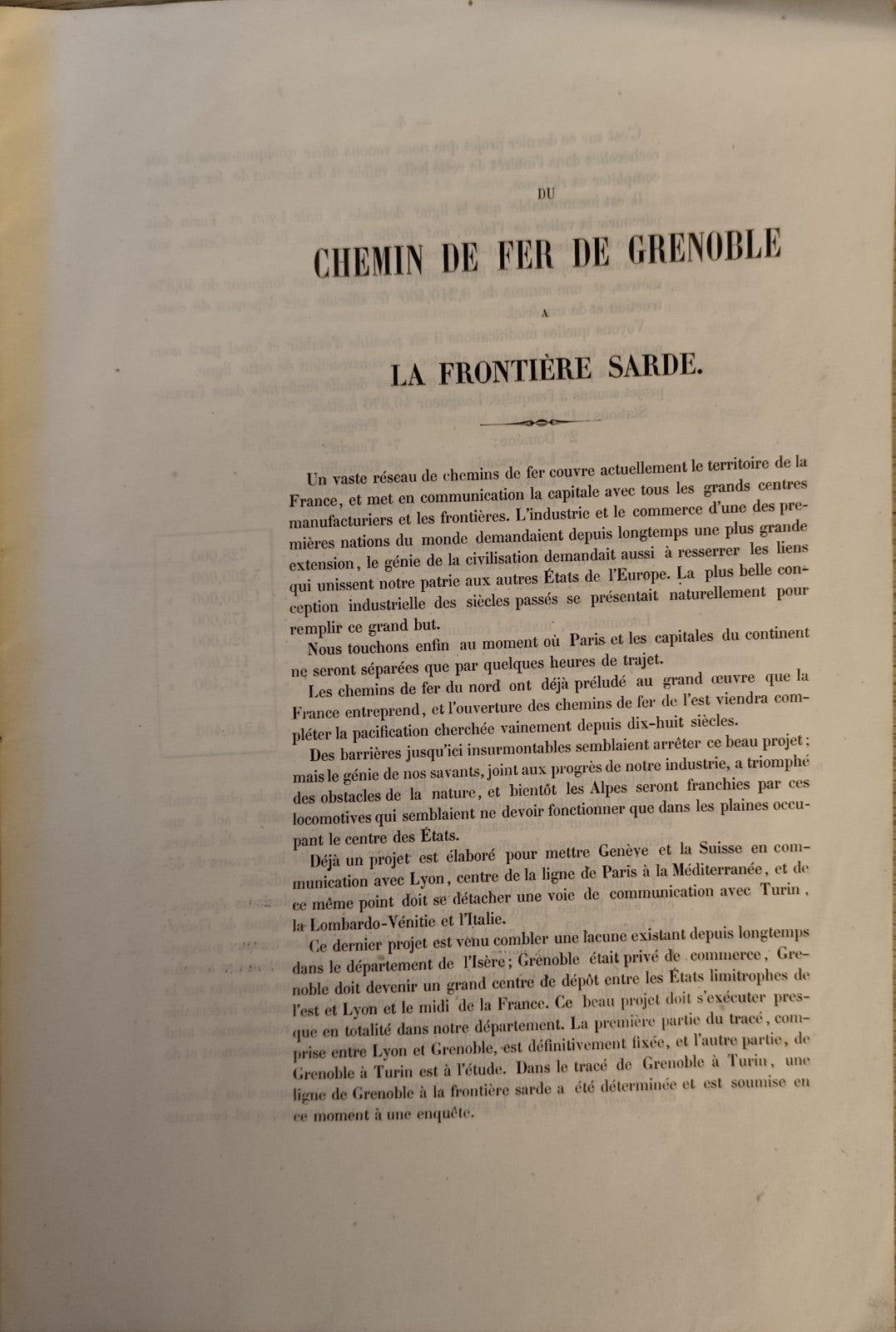 Assainissement de La Vallee du Graisivaudan - L' Endiguement chemin de fer 1853