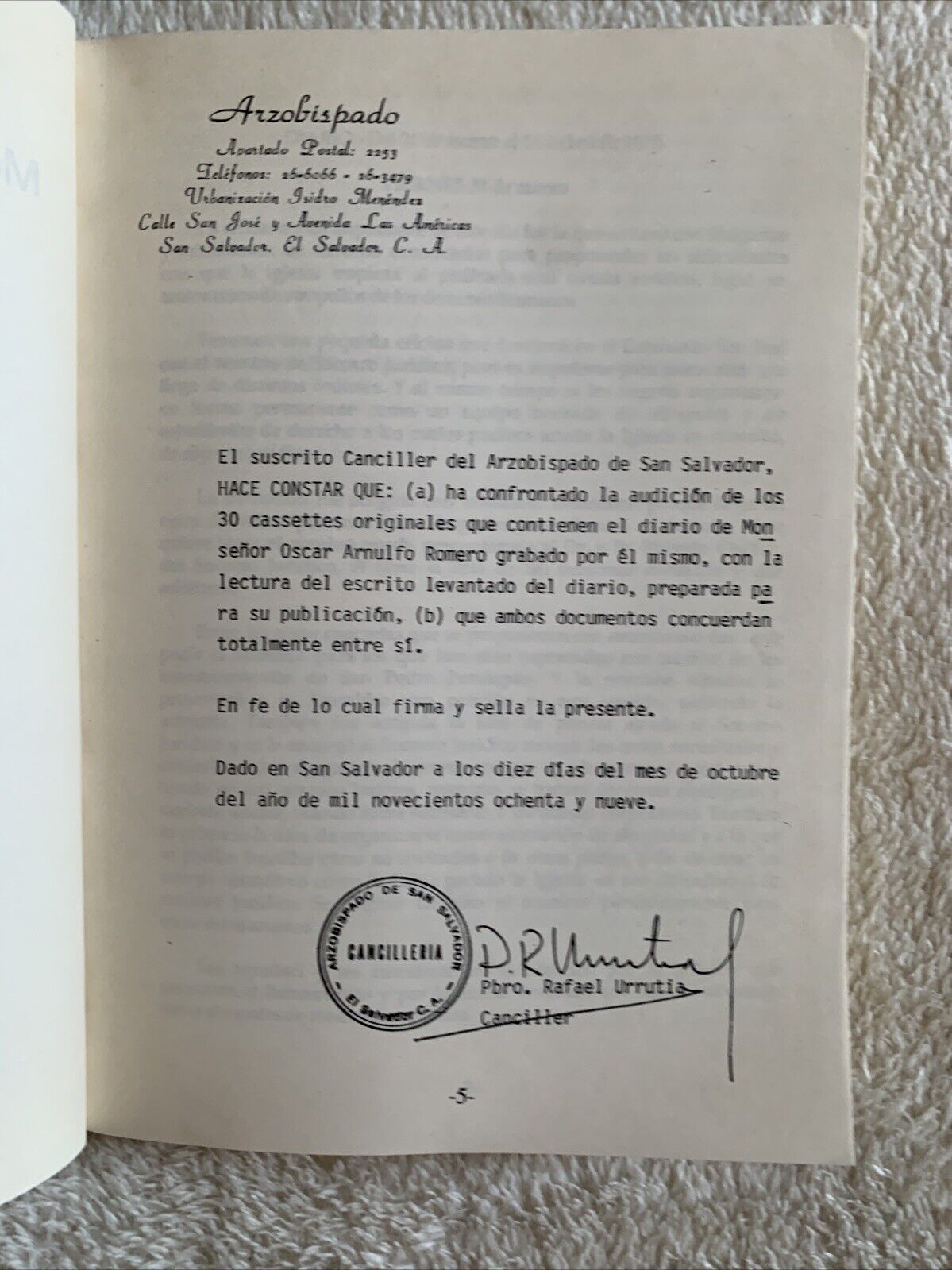 Monseñor Oscar Arnulfo Romero su Diario 1978-1980