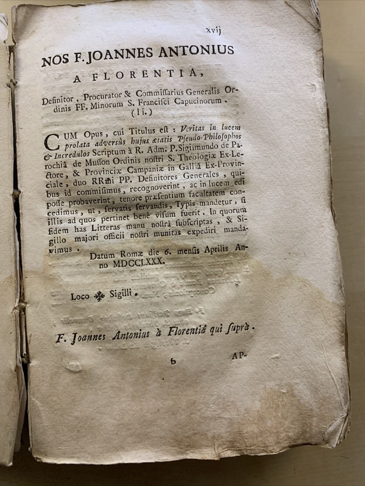 Antico testo religioso 1780  **Raro*