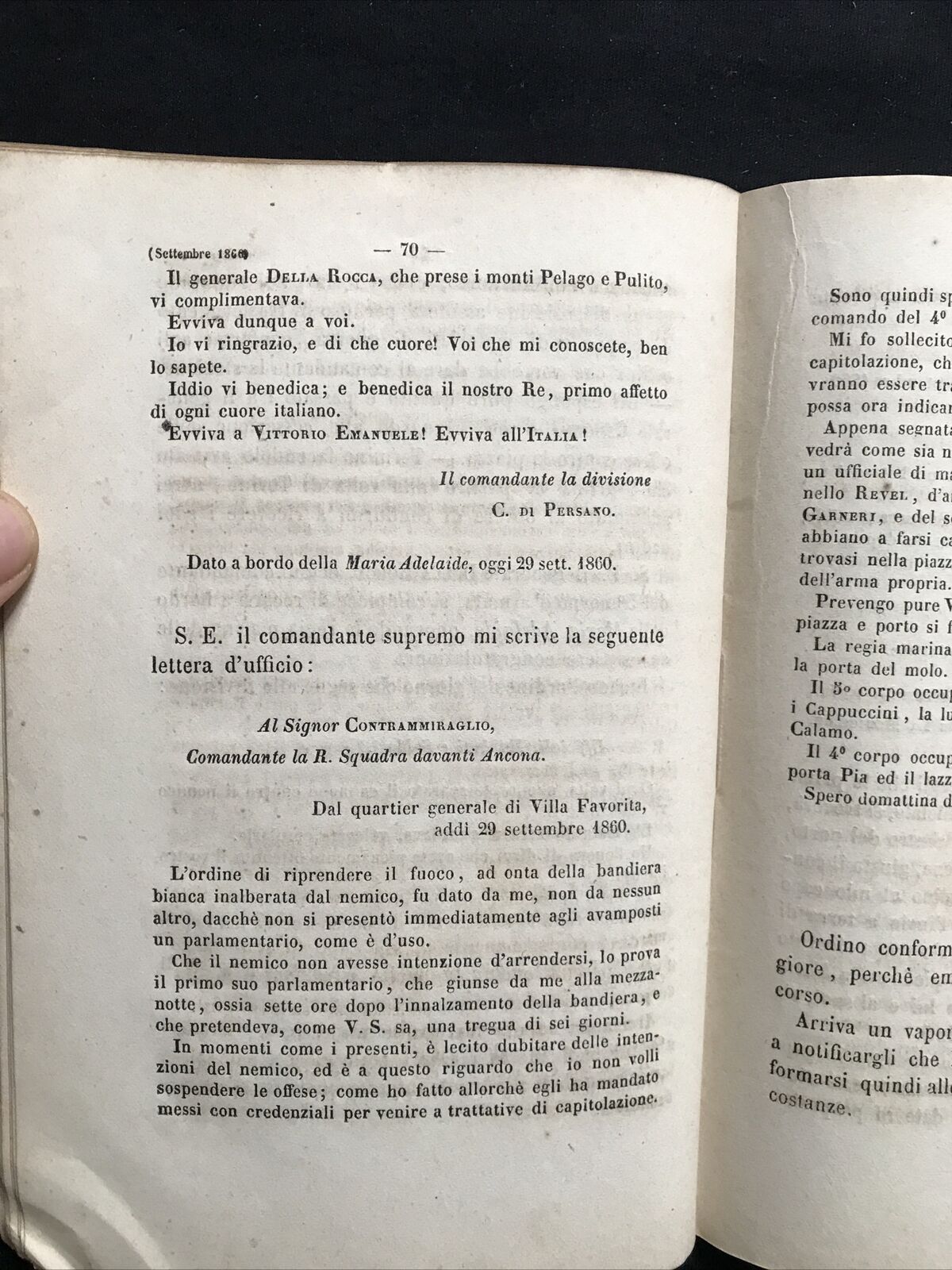 Diario Politico-Militare dell' Amm. C. Di Persano CAMPAGNA NAVALE 1860-1861