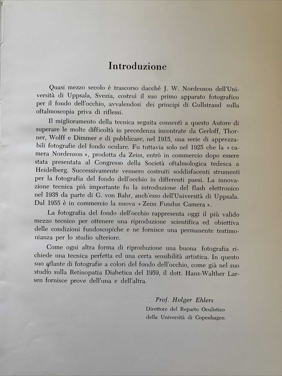 ATLANTE DEL FONDO DELL'OCCHIO - H. W. LARSEN. Luigi Russo editore 1964