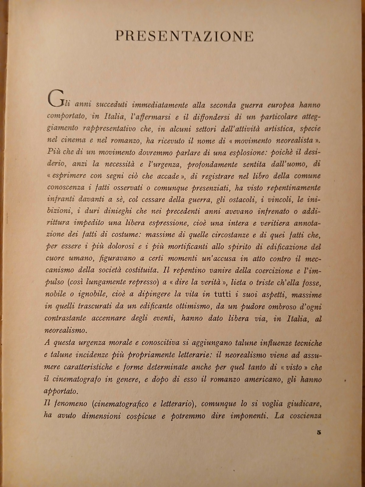 Inchiesta sul neorealismo - Carlo Bo, Edizioni Radio Italiana 1951