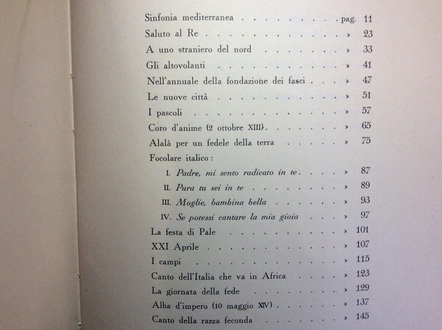CANTI MEDITERRANEI, MEVIO GABELLINI, CAVALLERI EDITORE 1937