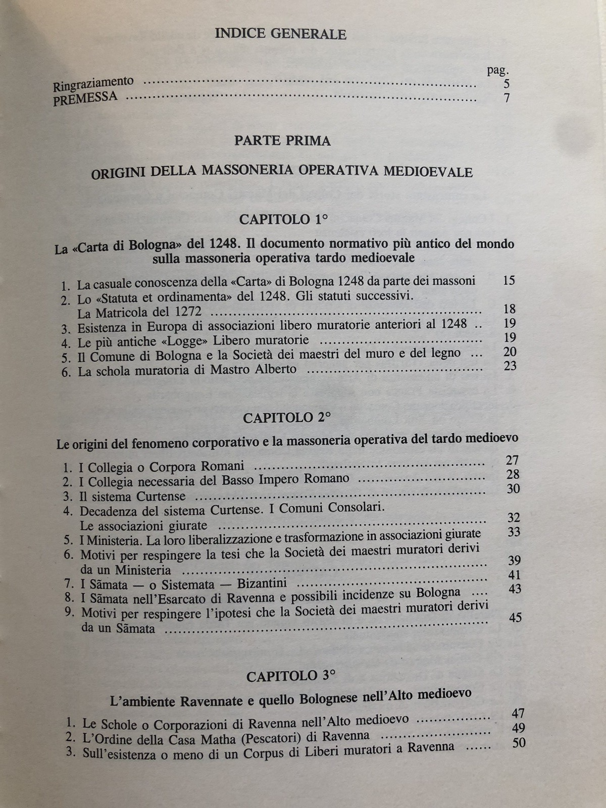 Massoneria antica, Eugenio Bonvicini. Dalla carta di Bologna del 1248 agli antic
