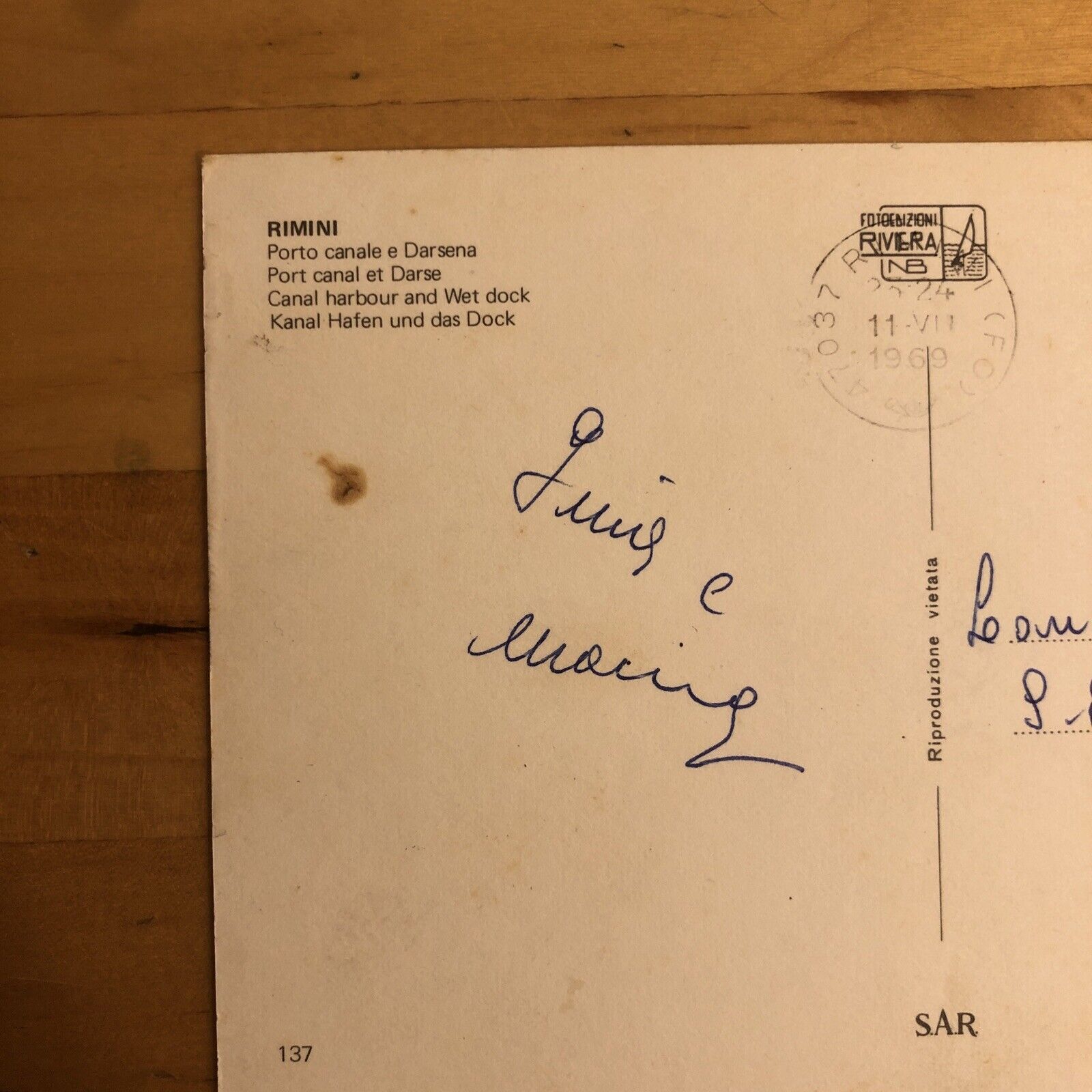CARTOLINA RIMINI 1969 VIAGGIATA