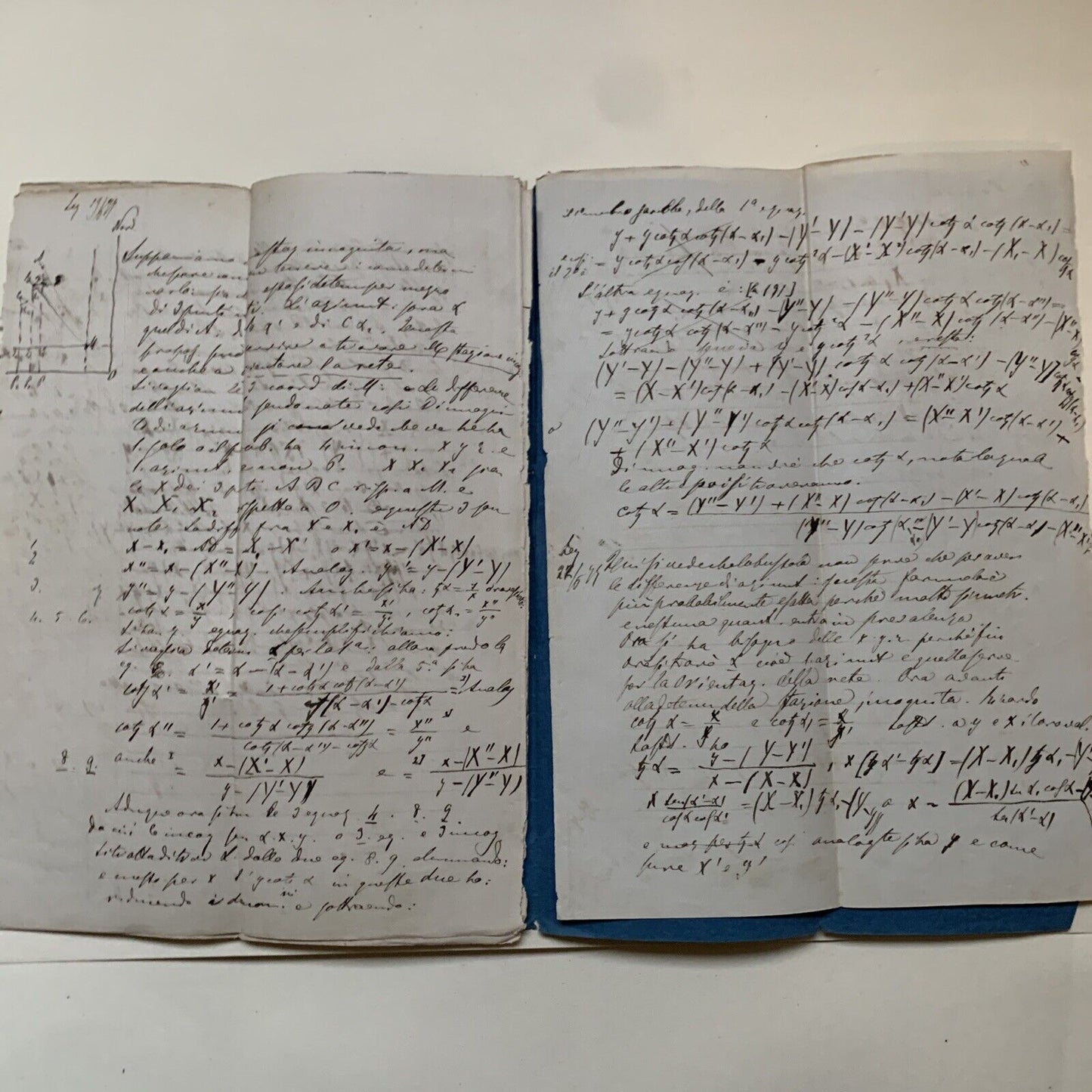 GOBBI BELCREDI Università Pavia 1876, Appunti di suo studente GEODESIA TEORETICA