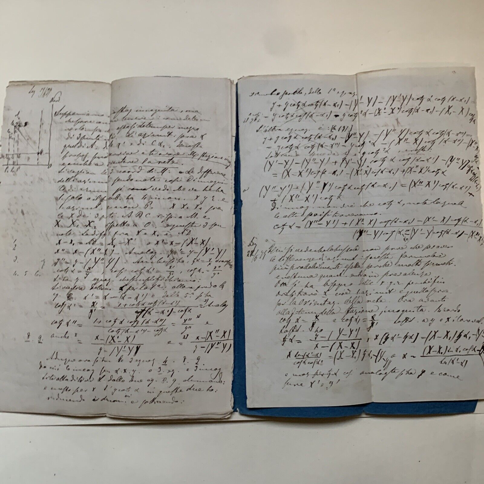 GOBBI BELCREDI Università Pavia 1876, Appunti di suo studente GEODESIA TEORETICA