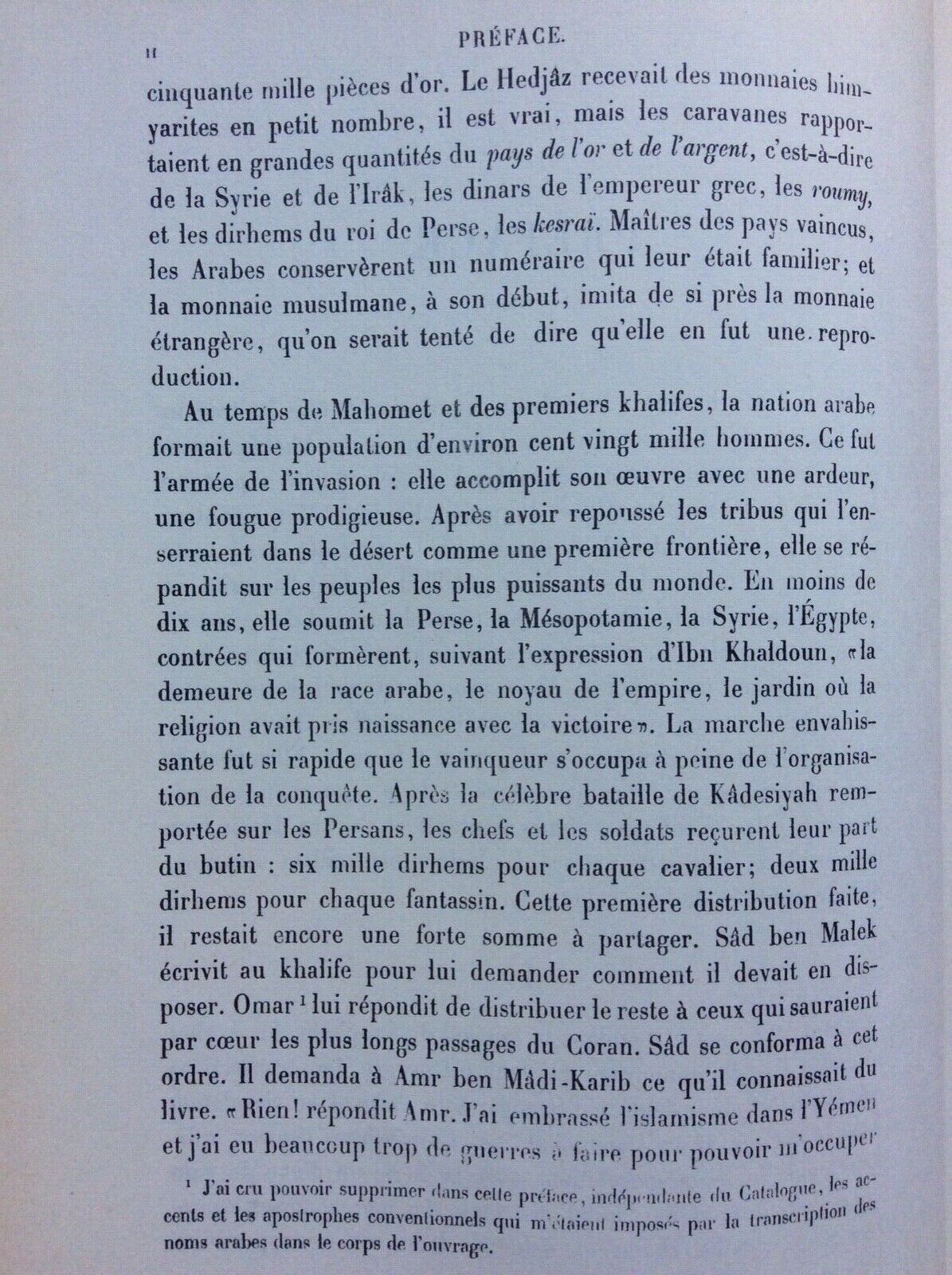 CATALOGUE DES MONNAIES MUSULMANES, H. LAVOIX, KHALIFES ORIENTAUX  FORNI RISTAMP