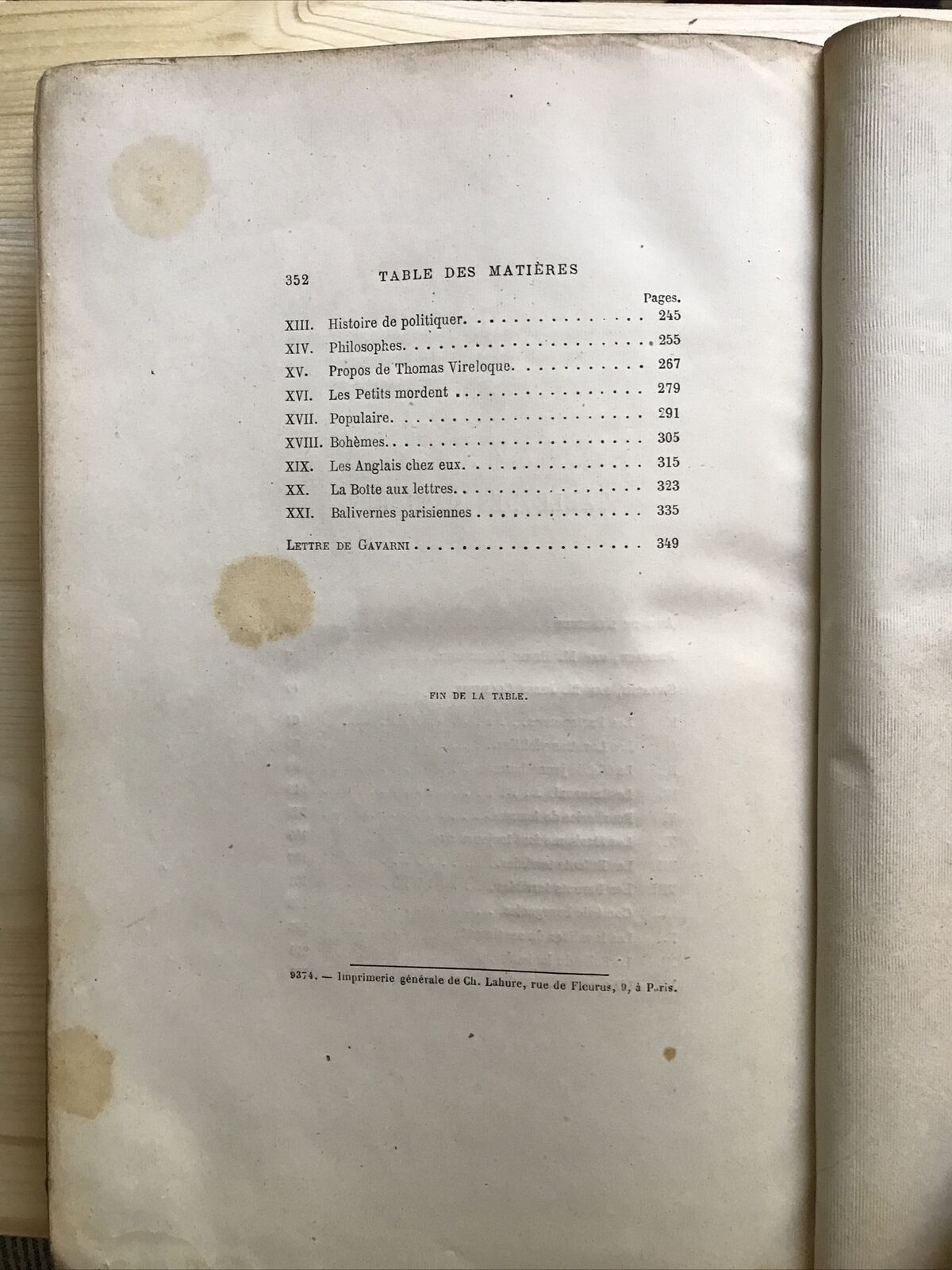 GAVARNI masques et visages 1868, libraire du figaro
