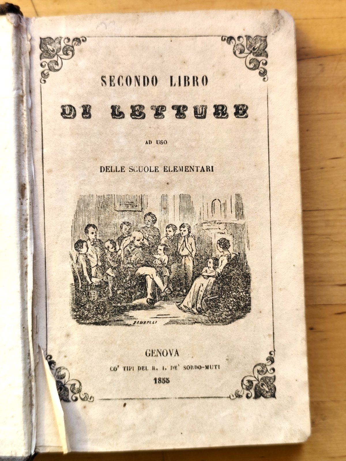 Secondo libro di letture ad uso delle scuole elementari  Genova 1855