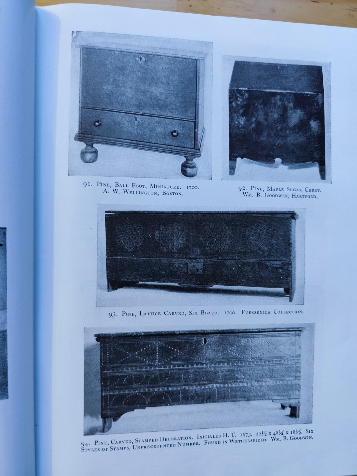 Furniture Treasury (Mobilio arredamento) Macmillan 1961, Wallace Nutting