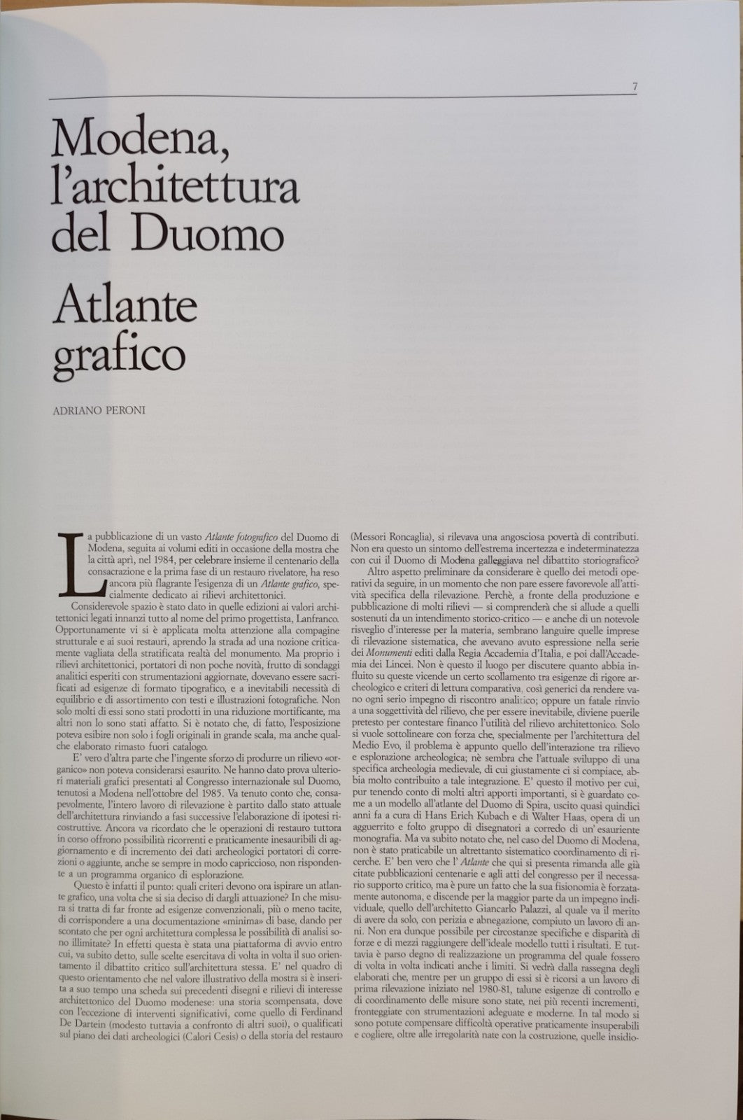 Il Duomo di Modena - Atlante grafico - Edizioni Panini - Adriano Peroni - 1988