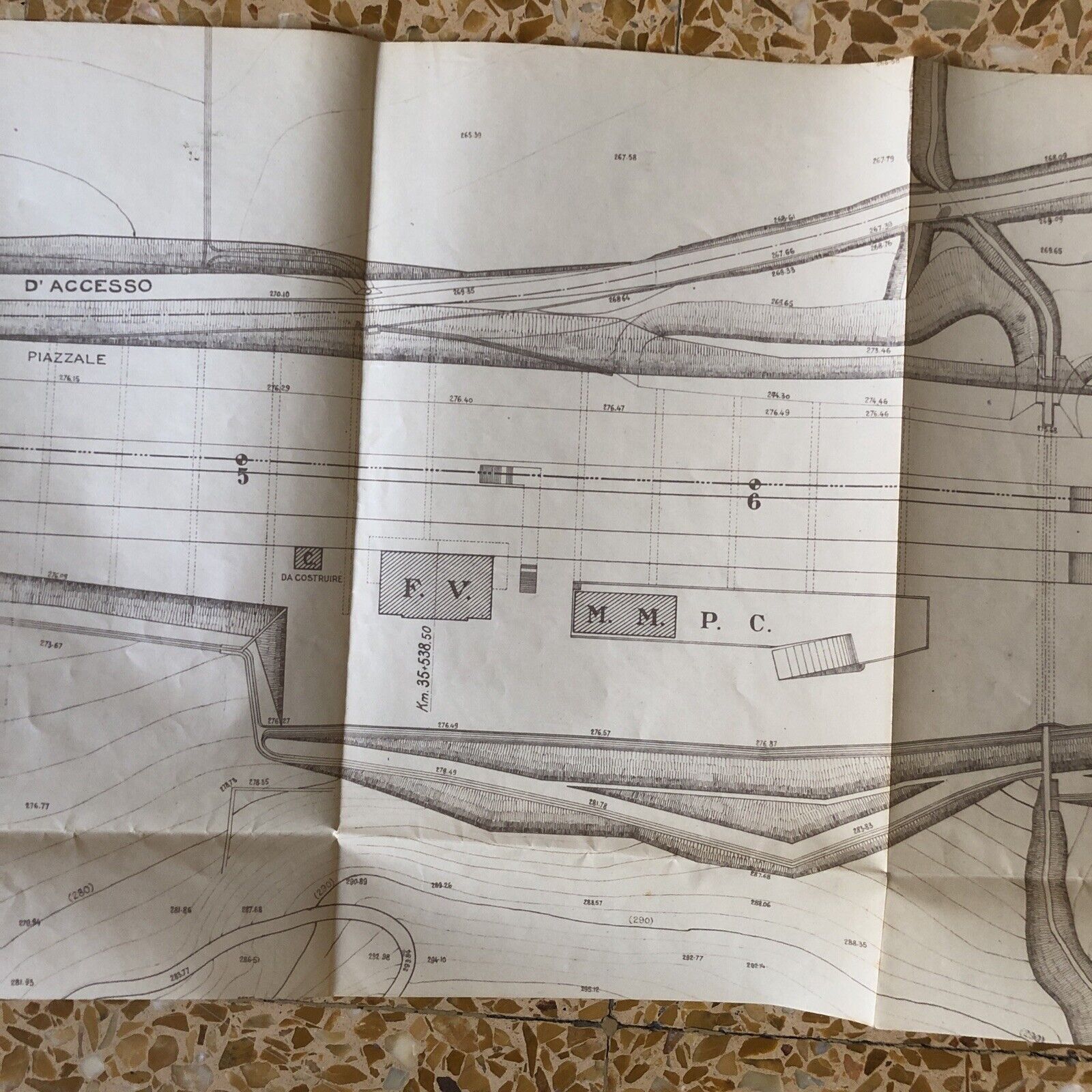 FERROVIE piano generale stazione di Grizzana Morandi, linea Bologna Firenze