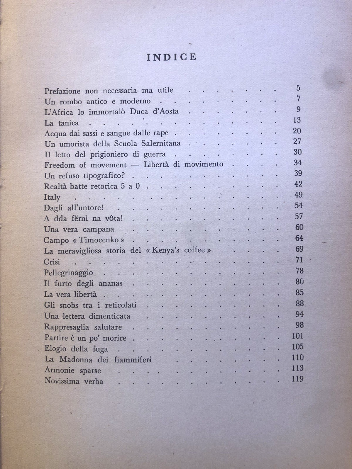 Memorie del Kenya. P.O.W. 329263 Noè Croso 1957